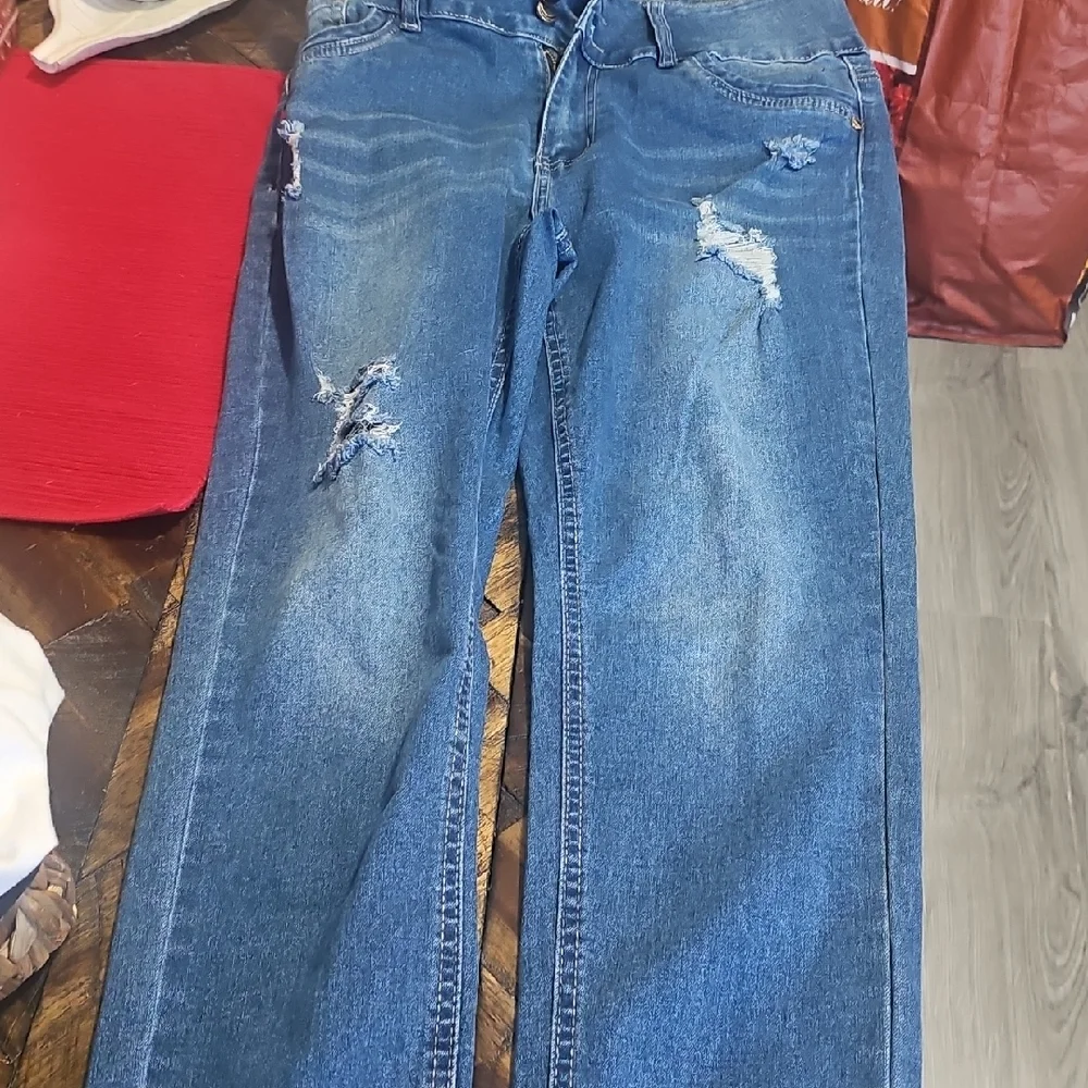 Stylish Blue Skinny Jeans for Women - Picture 9 of 10